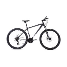Велосипед CAPRIOLO MTB OXYGEN 29 3 X 7, STEEL 19 чёрный - серебро - белый 2024