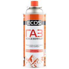 Газ в баллоне ECOS 105732 для портативных приборов цанговый, всесезонный, 400мл.