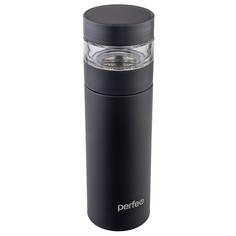 Термос для напитков PERFEO PF_E1369, с фильтром для чая, объем 0,4 л., черный