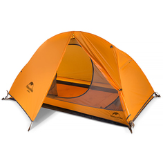 Палатка Naturehike ультралёгкая, одноместная, с ковриком, оранжевая, NH18A095-D