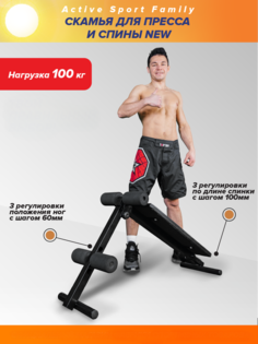Скамья для пресса Absolute Champion АЧ 11672, черная