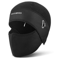 Зимняя ветрозащитная спортивная шапка балаклава с защитой лица ROCKBROS LF8308 - черная