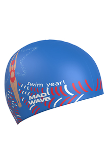 Силиконовая шапочка Happy New Year Mad Wave