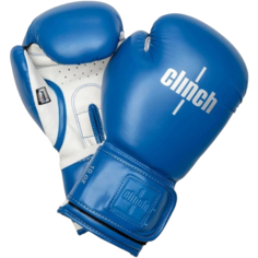 Перчатки бокс Clinch Fight 2.0 сине-белые С137, 14 унций