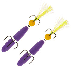 Мандула для рыбалки 2шт NEXT 105мм L 060 фиолетовый-фиолетовый-желтый/ На щуку