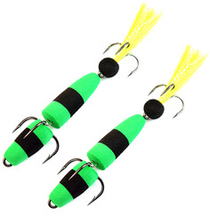 Мандула для рыбалки 2шт NEXT 90мм М 033 зеленый-чёрн-желтый, 3.2гр/ На щуку