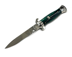 Выкидной нож Медтех с кнопкой Флинт, 110х18, акрил, зелёный