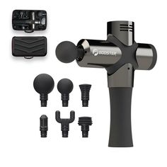 Перкуссионный массажер для тела BOOSTER PRO3, антицеллюлитный, 6 насадок