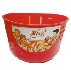 Корзина детская на руль 12-16" (WINX) пластик Розовый 235*150*150мм Trix