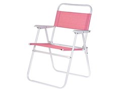 Складное пляжное кресло LUX COMFORT, полиэстер 600D, металл, розовое, 50х54х79 см Intex
