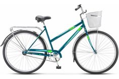 Велосипед STELS Navigator-305 С 28 Z010 LU101060 LU094718 20 Мятный 2023 +корзина