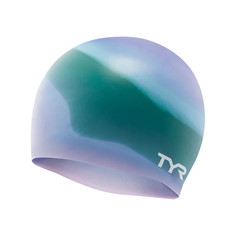 Шапочка для плавания TYR Multi Silicone Cap, LCSM-528, зелено-фиолетовый