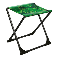 Стул складной Nika, 37,5x30x38,5 см, черный с тропическими листьями