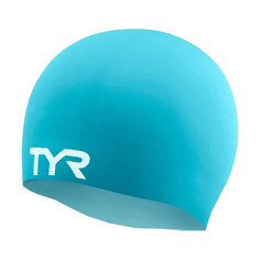 Шапочка для плавания TYR Wrinkle Free Silicone Cap, LCS-441, голубой