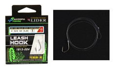 Крючки с поводком LIDER LEASH HOOK кр. №4 BLN леска D-0.20мм L-60см 10 шт Leaders