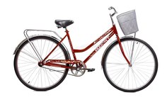 Велосипед 28 с корзиной, 2-х колесный, Азарт 2023 2801 женский, фуксия