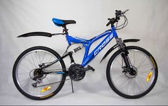 Велосипед горный скоростной ZH-BIKE CROSS 24" 18 Дисковые тормоза Двойные обода 2023