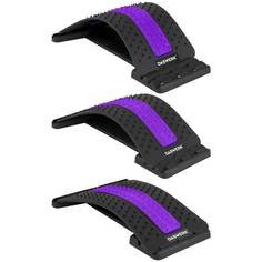 Массажер для спины/мостик для растяжки PREMIUM, 3 уровня нагрузки, фиолетовая вставка, DAS Daswerk