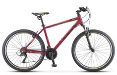 Велосипед STELS Navigator-590 V 2021 18" бордовый/салатовый