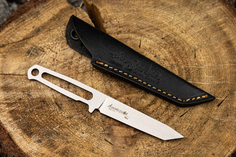 Туристический нож Kizlyar Supreme Aggressor Mini в стали N690 с финишем StoneWash в коже