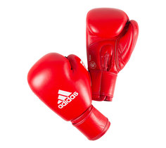 Боксерские перчатки Adidas Aiba красные, 12 унций