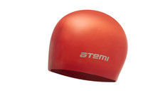 Шапочка для плавания ATEMI, силикон (красный) (б/м) RC304