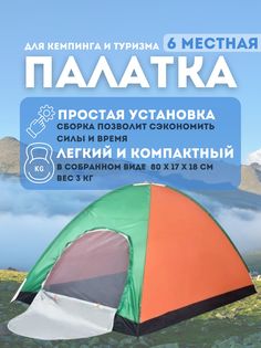 Палатка Vlaken автоматическая 6 местная TF-001C