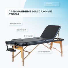Массажный стол Mizomed Premium 3 Складной Black