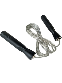 C33278 Скакалка Трос с подшипником 2,8 м. пластиковые ручки (черная) Bo Zo