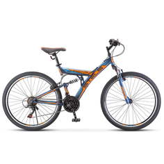 Велосипед Stels Focus 26" V 18 sp V030 Темно-синий/Оранжевый (LU086305) 18"