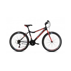 Велосипед CAPRIOLO MTB DIAVOLO DX 600 26 3 X 6, STEEL 17 чёрный - красный 2024