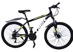 Велосипед TMIK Двойной обод дисковые тормоза 24" рама 15" 2023 135-155 черно-зеленый