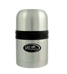 Термос БИОСТАЛЬ NTS-500 с ложкой, 0,5л, серебристый Biostal