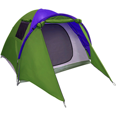Палатка туристическая Кама-3 двухслойная, 100+215х215х170 см, зелено-синий