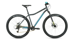 Велосипед горный 29" Forward Sporting 29 X D 2022 года рама 21" темно-серый зеленый