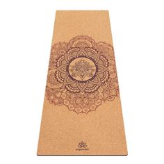 Пробковый коврик для йоги и фитнеса - Мандала / Арт Йогаматик Art Yogamatic