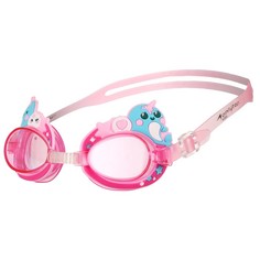 Очки для плавания детские «Нарвалы» + беруши, цвет розовый Onlitop