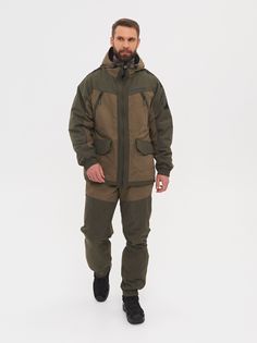 Костюм демисезонный Huntsman Горка-Люкс ткань Исландия цвет Хаки 52-54 182-188