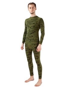 form7900_camugreen_L-XL Комплект термобелья мужской, зеленый камуфляж