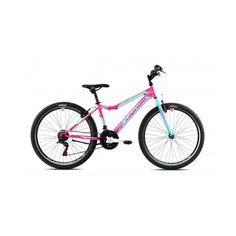 Велосипед CAPRIOLO MTB DIAVOLO DX 600 26 3 X 6, STEEL 15 розовый - бирюзовый 2024