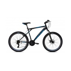 Велосипед CAPRIOLO MTB ADRENALIN 26 3 X 6, STEEL 18 чёрный - синий 2024