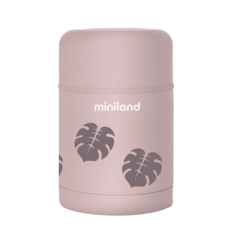 Термос детский для еды Miniland Terra Thermos 600 мл 89446, бежевый/листья