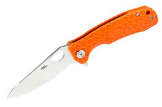 Нож Honey Badger Leaf L, D2, оранжевая рукоять HB1385