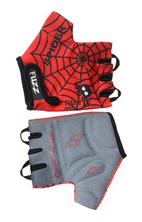 Перчатки велосипедные детские лайкра SPIDER красно-черные, размер 10/XL,(для 8-10 лет), GR No Brand