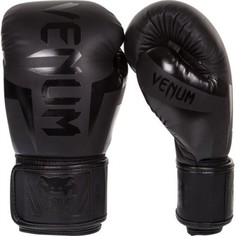 Боксерские перчатки Venum Elite черные, 12 унций