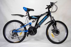 Велосипед горный скоростной ZH-BIKE CROSS 24" 18 Дисковые тормоза Двойные обода 2023