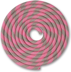 Скакалка гимнастическая INDIGO SM-360 300 см gray/pink