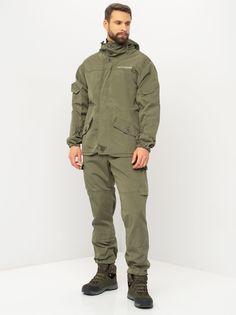 Костюм демисезонный Huntsman Горка-3 ткань Смесовая Рип-Стоп цвет Хаки 44-46 170-176