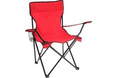 Кресло туристическое Maclay, с подстаканником, 50 х 50 х 80 см, красный