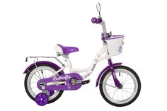 Велосипед Novatrack Butterfly 14" (2023) бело-фиолетовый